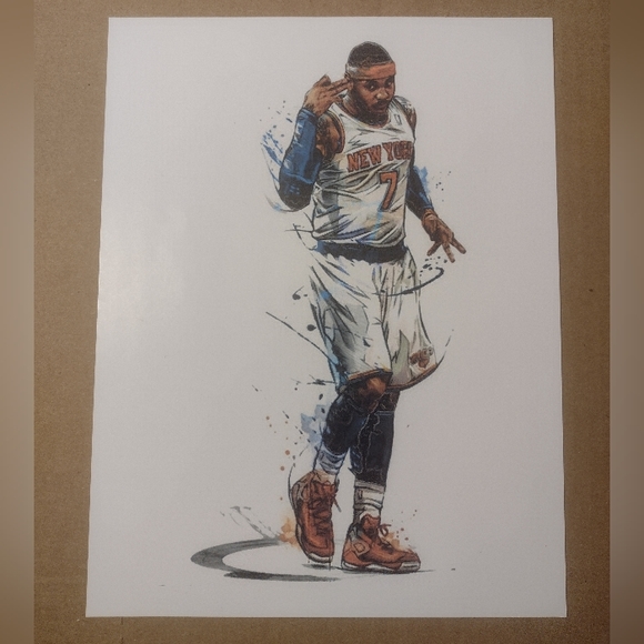 BRAND NEW!💯 CARMELO ANTHONY KNICKS GLOSSY 8.5x11 BASKETBALL COLOR ART POSTER!🤩 - Picture 6 of 6